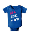 Aca-Awkward Baby Bodysuit Dark-Baby Romper-TooLoud-Royal-Blue-06-Months-Davson Sales
