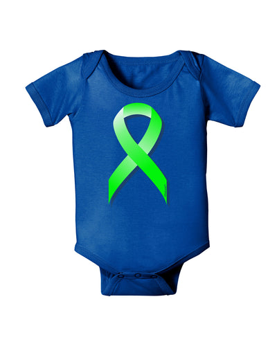 Lyme Disease Awareness Ribbon - Lime Green Baby Bodysuit Dark-Baby Romper-TooLoud-Royal-Blue-06-Months-Davson Sales