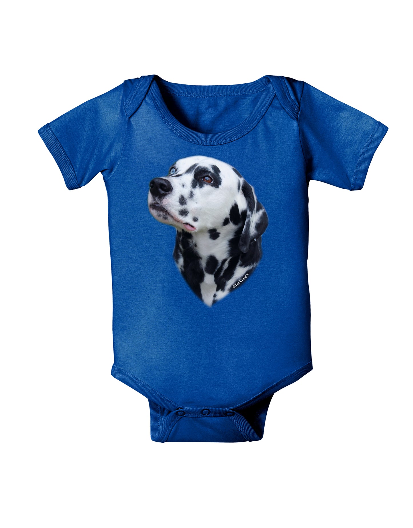 Dalmatian Portrait Baby Bodysuit Dark by TooLoud-Baby Romper-TooLoud-Royal-Blue-06-Months-Davson Sales
