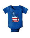 Patriotic Cat Design Baby Bodysuit Dark by TooLoud-Baby Romper-TooLoud-Royal-Blue-06-Months-Davson Sales