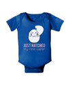 Just Hatched - My First Easter Baby Bodysuit Dark by TooLoud-Baby Romper-TooLoud-Royal-Blue-06-Months-Davson Sales