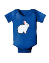 Cute Bunny Rabbit Easter Baby Bodysuit Dark-Baby Romper-TooLoud-Royal-Blue-06-Months-Davson Sales