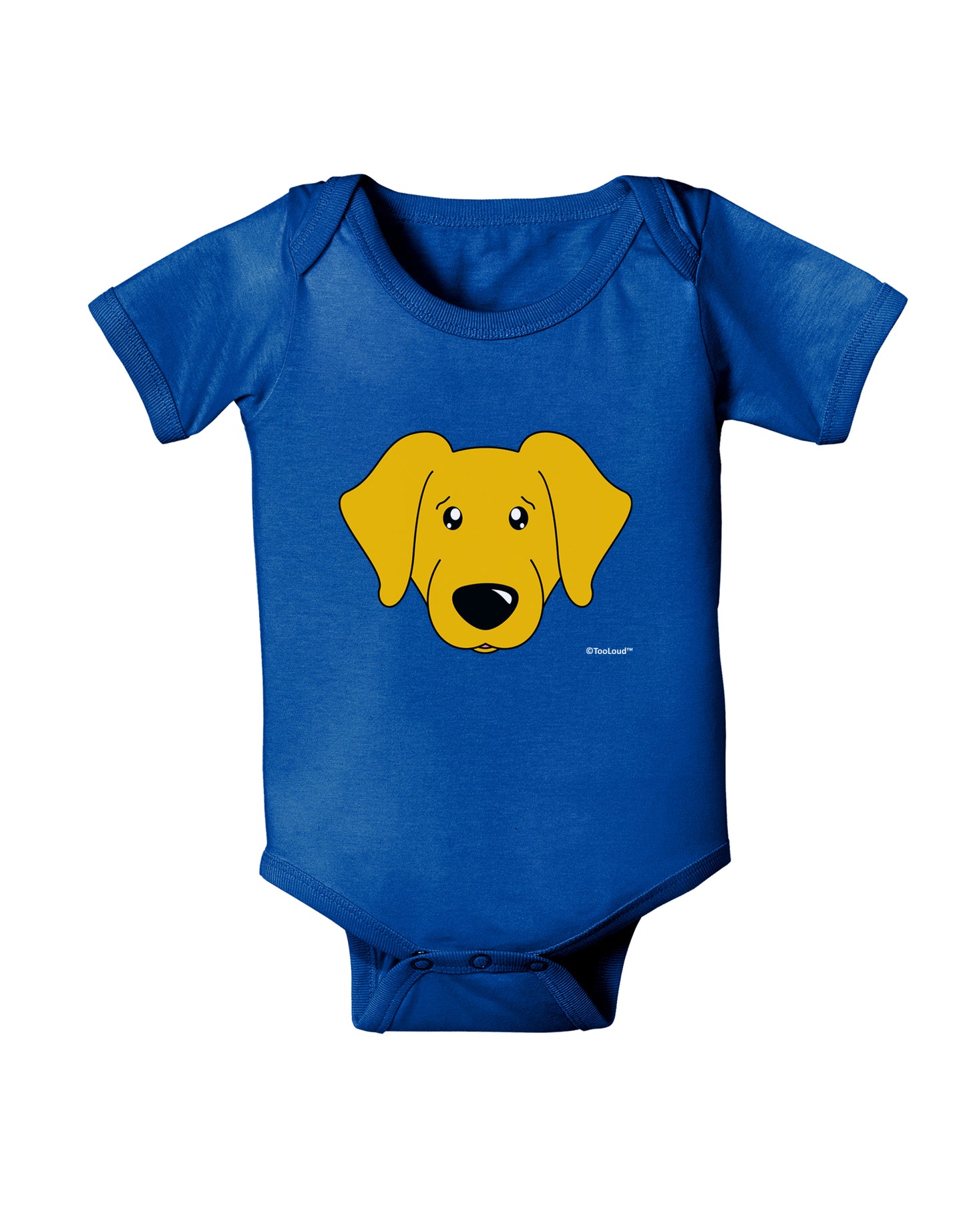 Cute Yellow Labrador Retriever Dog Baby Bodysuit Dark by TooLoud-Baby Romper-TooLoud-Royal-Blue-06-Months-Davson Sales