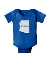 Arizona - United States Shape Baby Bodysuit Dark by TooLoud-Baby Romper-TooLoud-Royal-Blue-06-Months-Davson Sales