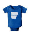 Arkansas - United States Shape Baby Bodysuit Dark by TooLoud-Baby Romper-TooLoud-Royal-Blue-06-Months-Davson Sales