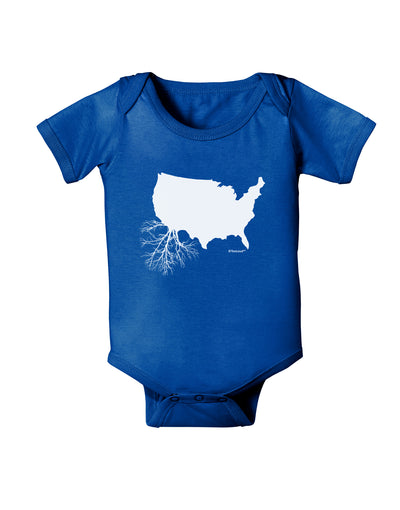 American Roots Design Baby Bodysuit Dark by TooLoud-Baby Romper-TooLoud-Royal-Blue-06-Months-Davson Sales