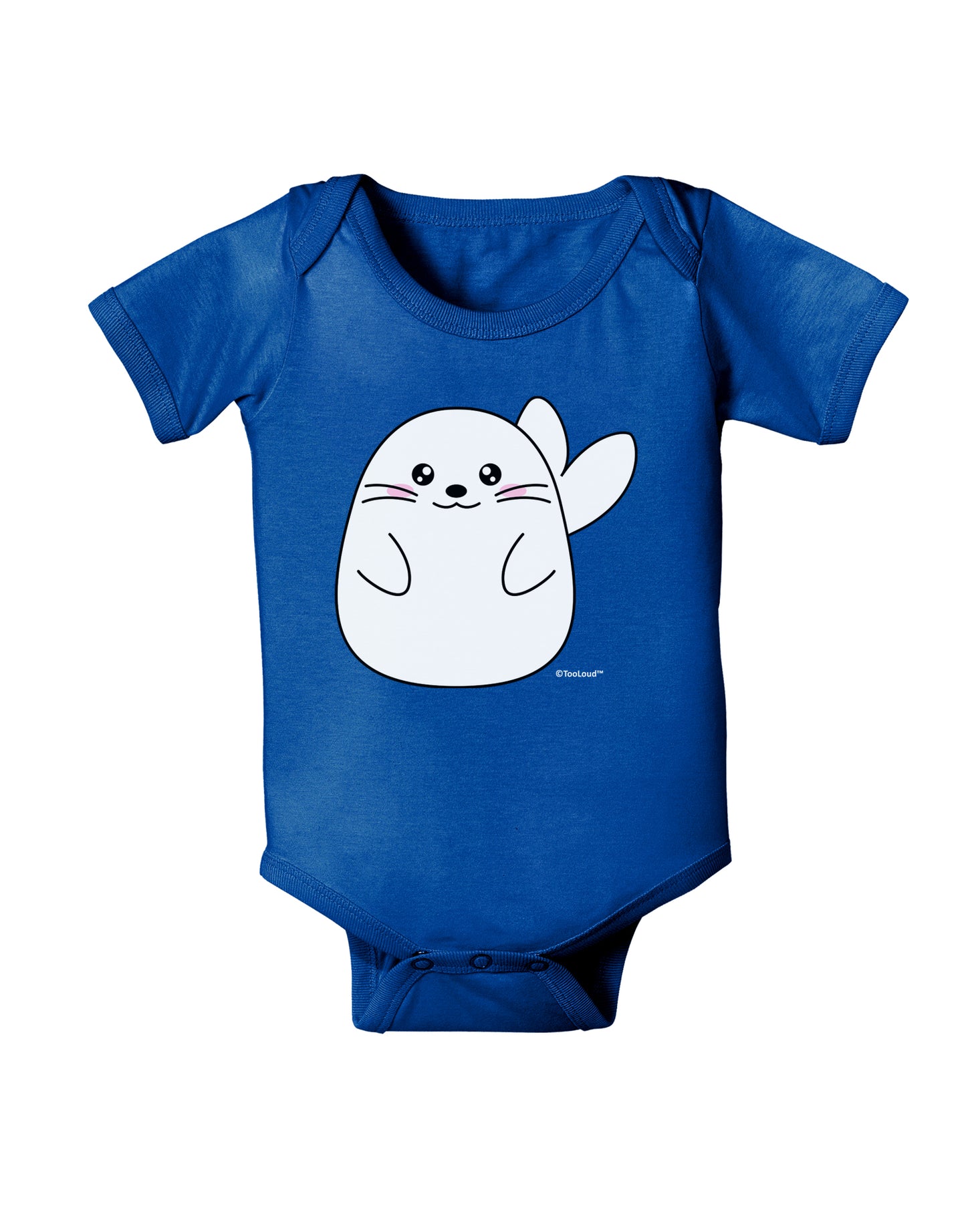 Cute Seal Baby Bodysuit Dark by TooLoud-Baby Romper-TooLoud-Royal-Blue-06-Months-Davson Sales