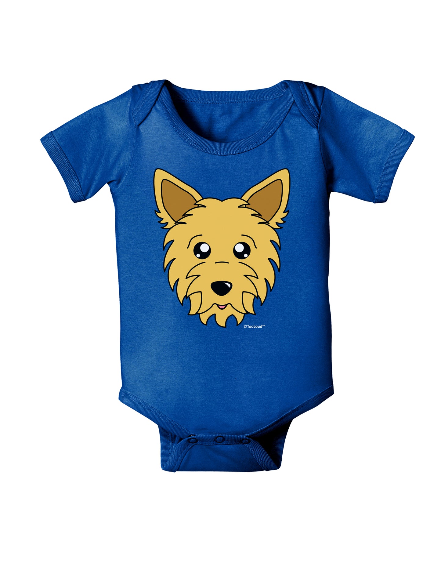 Cute Yorkshire Terrier Yorkie Dog Baby Bodysuit Dark by TooLoud-Baby Romper-TooLoud-Royal-Blue-06-Months-Davson Sales