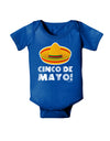 Sombrero Design - Cinco de Mayo Baby Bodysuit Dark by TooLoud-Baby Romper-TooLoud-Royal-Blue-06-Months-Davson Sales