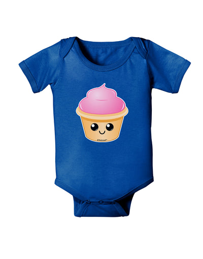 Cute Cupcake Design #2 Baby Bodysuit Dark by TooLoud-Baby Romper-TooLoud-Royal-Blue-06-Months-Davson Sales