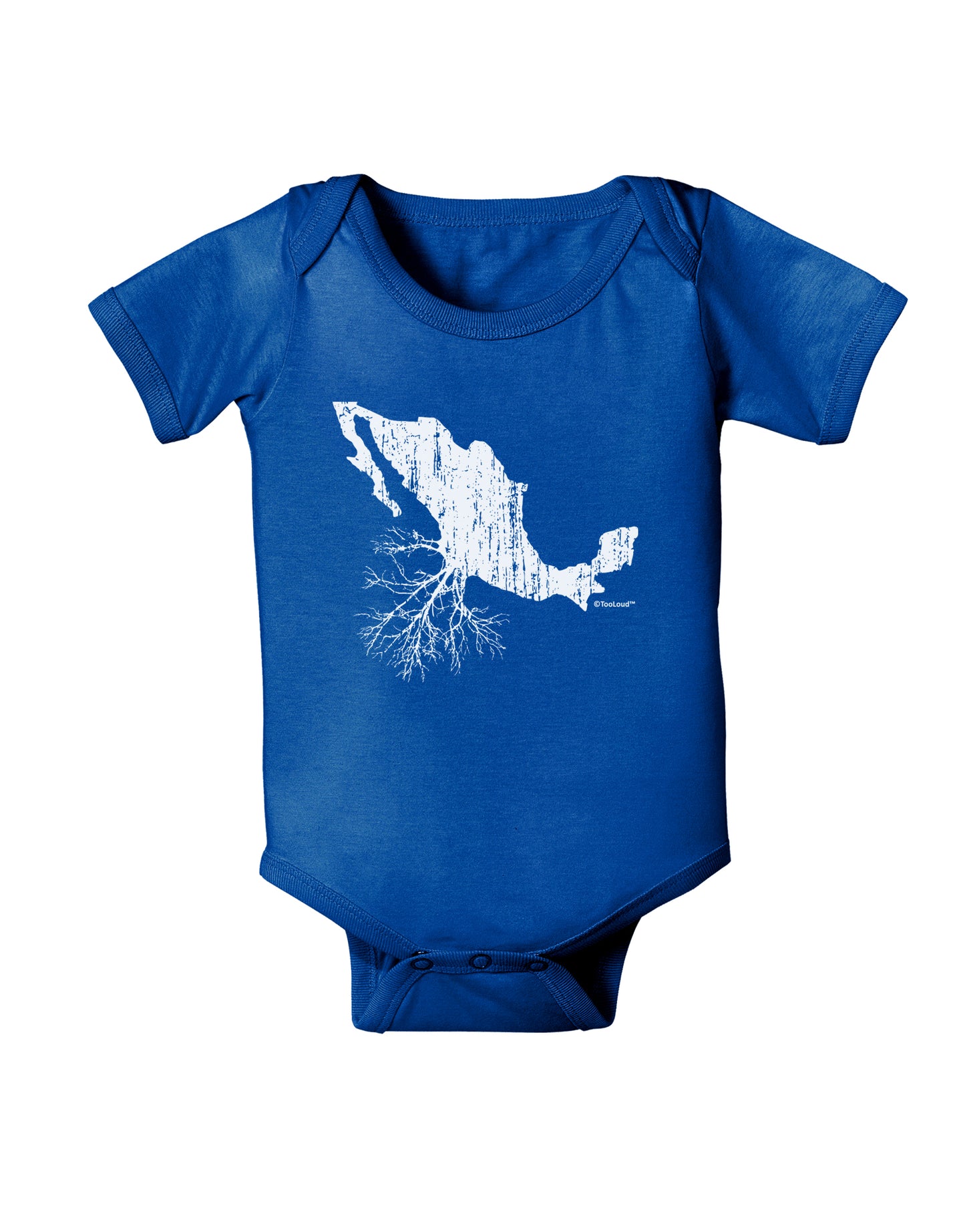 Mexican Roots Design - Distressed Baby Bodysuit Dark by TooLoud-Baby Romper-TooLoud-Royal-Blue-06-Months-Davson Sales