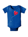 Cute Red Heart Balloon Baby Bodysuit Dark-Baby Romper-TooLoud-Royal-Blue-06-Months-Davson Sales