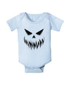 Scary Evil Jack O' Lantern Pumpkin Face Baby Bodysuit One Piece-Baby Romper-TooLoud-Light-Blue-06-Months-Davson Sales