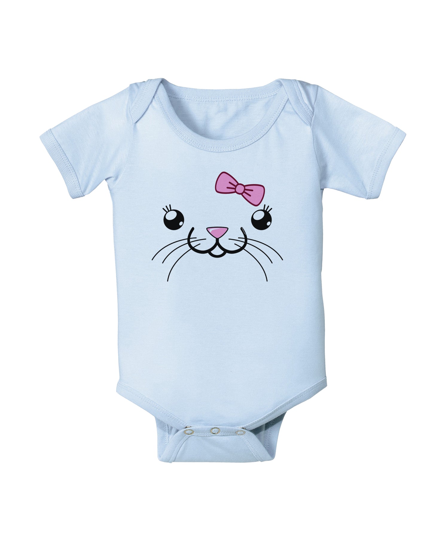 Kyu-T Face - Tinya Cute Girl Mouse Infant Onesie-TooLoud-Light-Blue-06-Months-Davson Sales