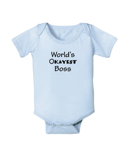 World's Okayest Boss Text - Boss Day Baby Bodysuit One Piece-Baby Romper-TooLoud-Light-Blue-06-Months-Davson Sales