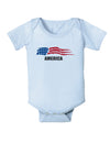 America Flag Baby Bodysuit One Piece-Baby Romper-TooLoud-Light-Blue-06-Months-Davson Sales