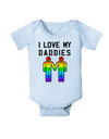 I Love My Daddies LGBT Baby Bodysuit One Piece-Baby Romper-TooLoud-Light-Blue-06-Months-Davson Sales