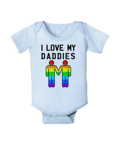 I Love My Daddies LGBT Baby Bodysuit One Piece-Baby Romper-TooLoud-Light-Blue-06-Months-Davson Sales