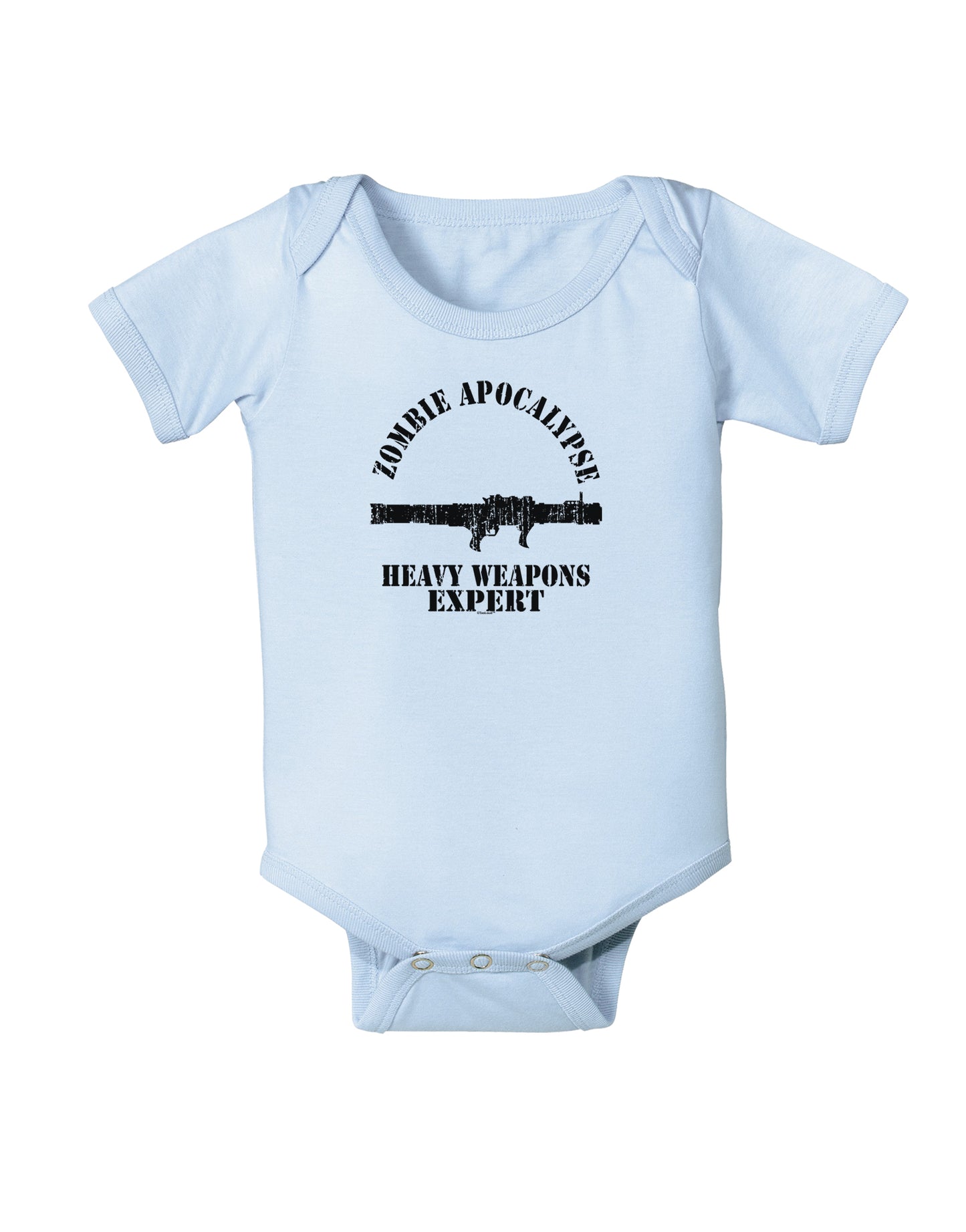 Zombie Apocalypse Group Heavy Weapons Infant Onesie-TooLoud-Light-Blue-06-Months-Davson Sales
