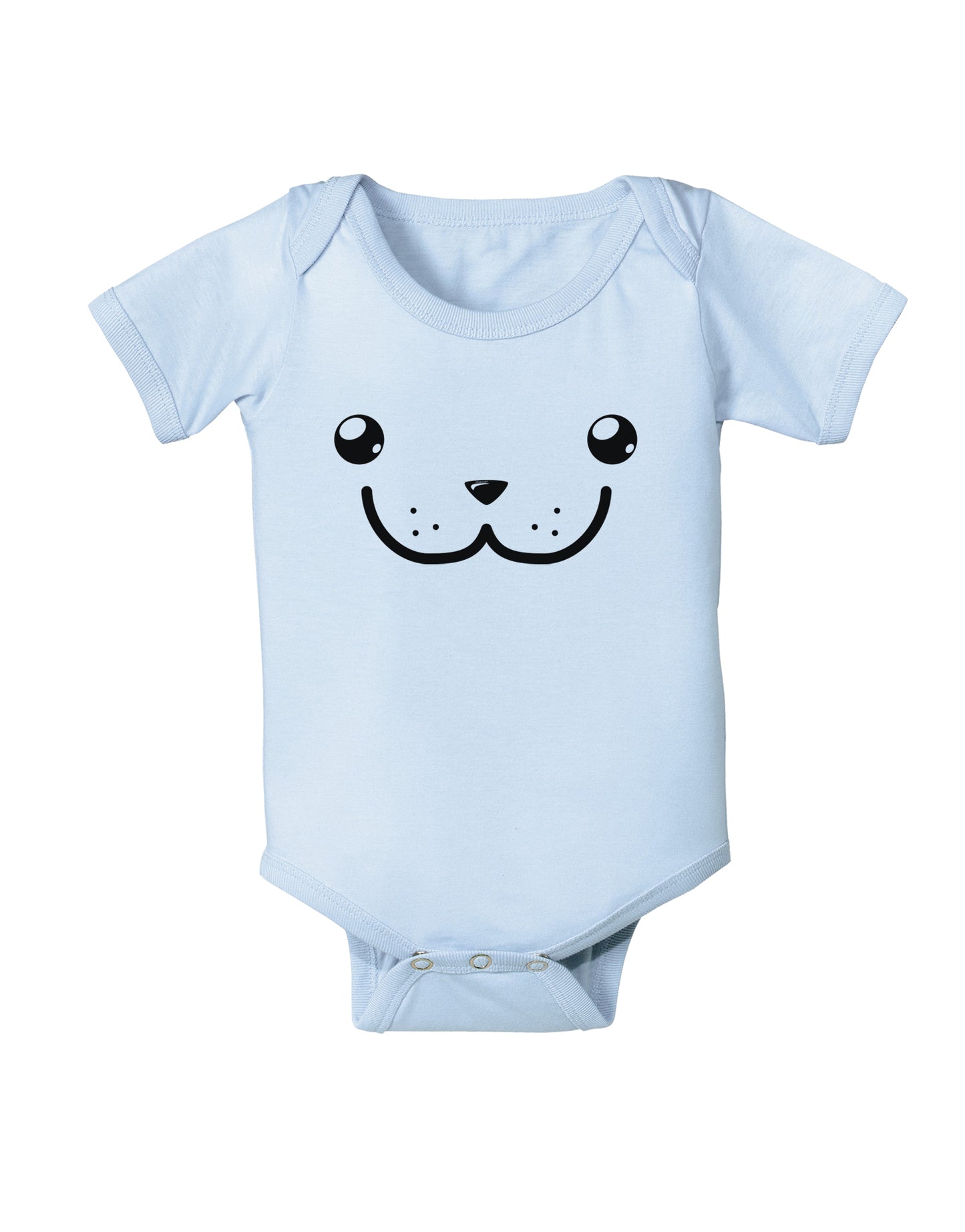 Kyu-T Face - Dewy the Dugong Infant Onesie-TooLoud-Light-Blue-06-Months-Davson Sales