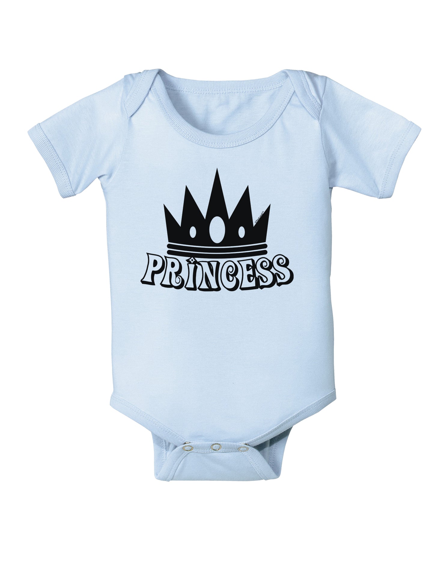 Princess Baby Bodysuit One Piece-Baby Romper-TooLoud-Light-Blue-06-Months-Davson Sales