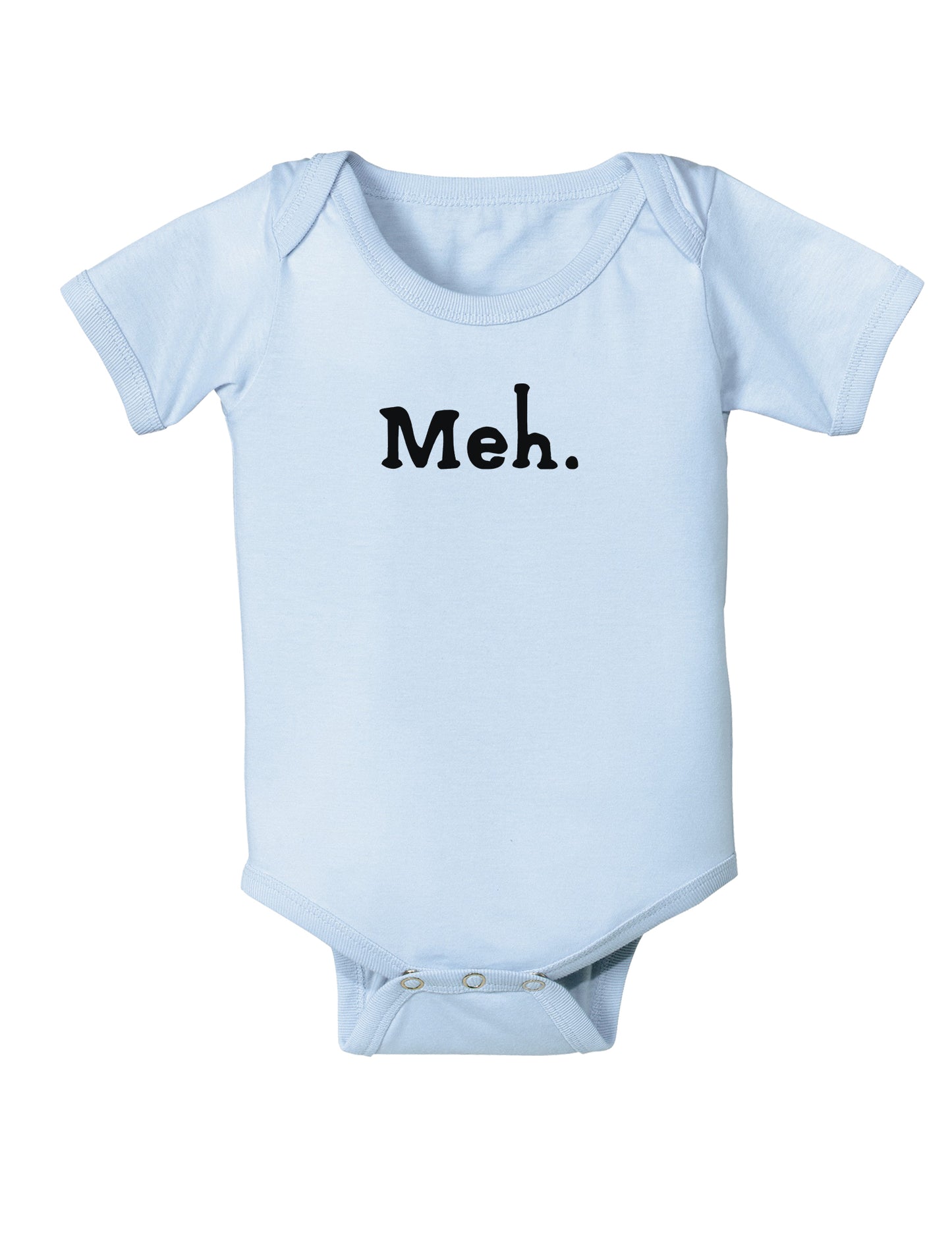 Meh Baby Bodysuit One Piece-Baby Romper-TooLoud-Light-Blue-06-Months-Davson Sales