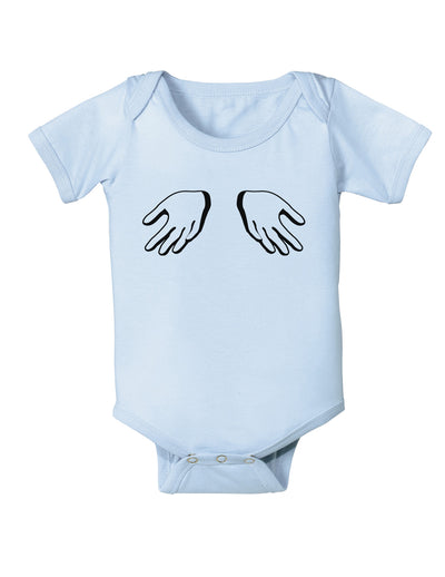 Shrugging Hands Baby Bodysuit One Piece-Baby Romper-TooLoud-Light-Blue-06-Months-Davson Sales