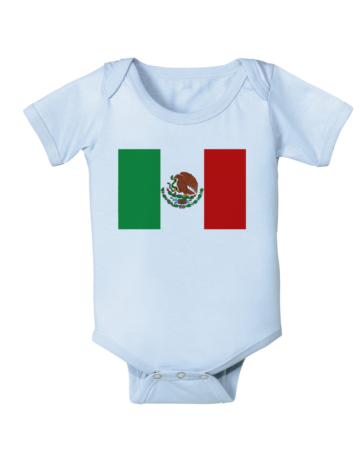 Mexican Flag Infant Onesie-TooLoud-Light-Blue-06-Months-Davson Sales