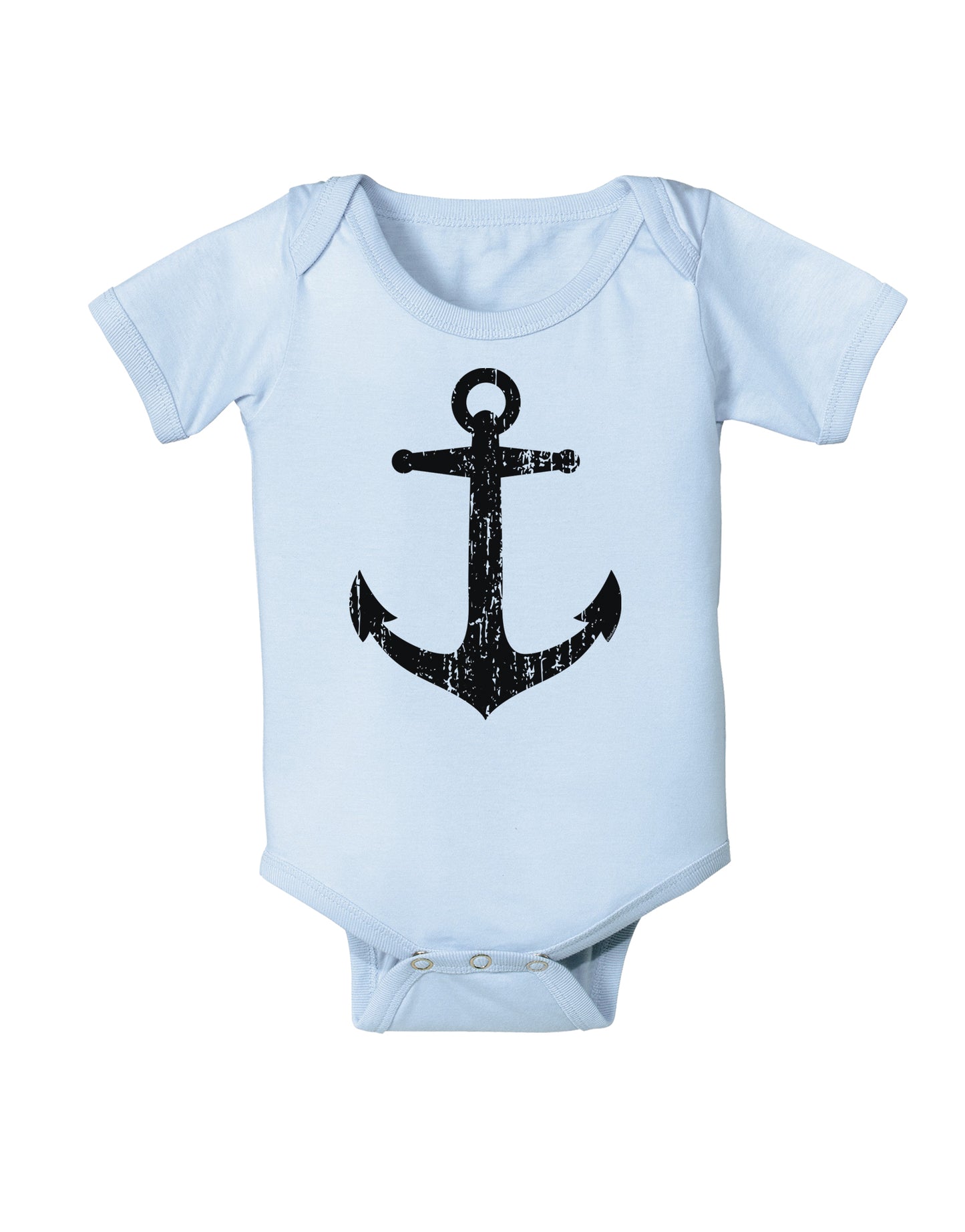 Distressed Nautical Sailor Anchor Infant Onesie-TooLoud-Light-Blue-06-Months-Davson Sales