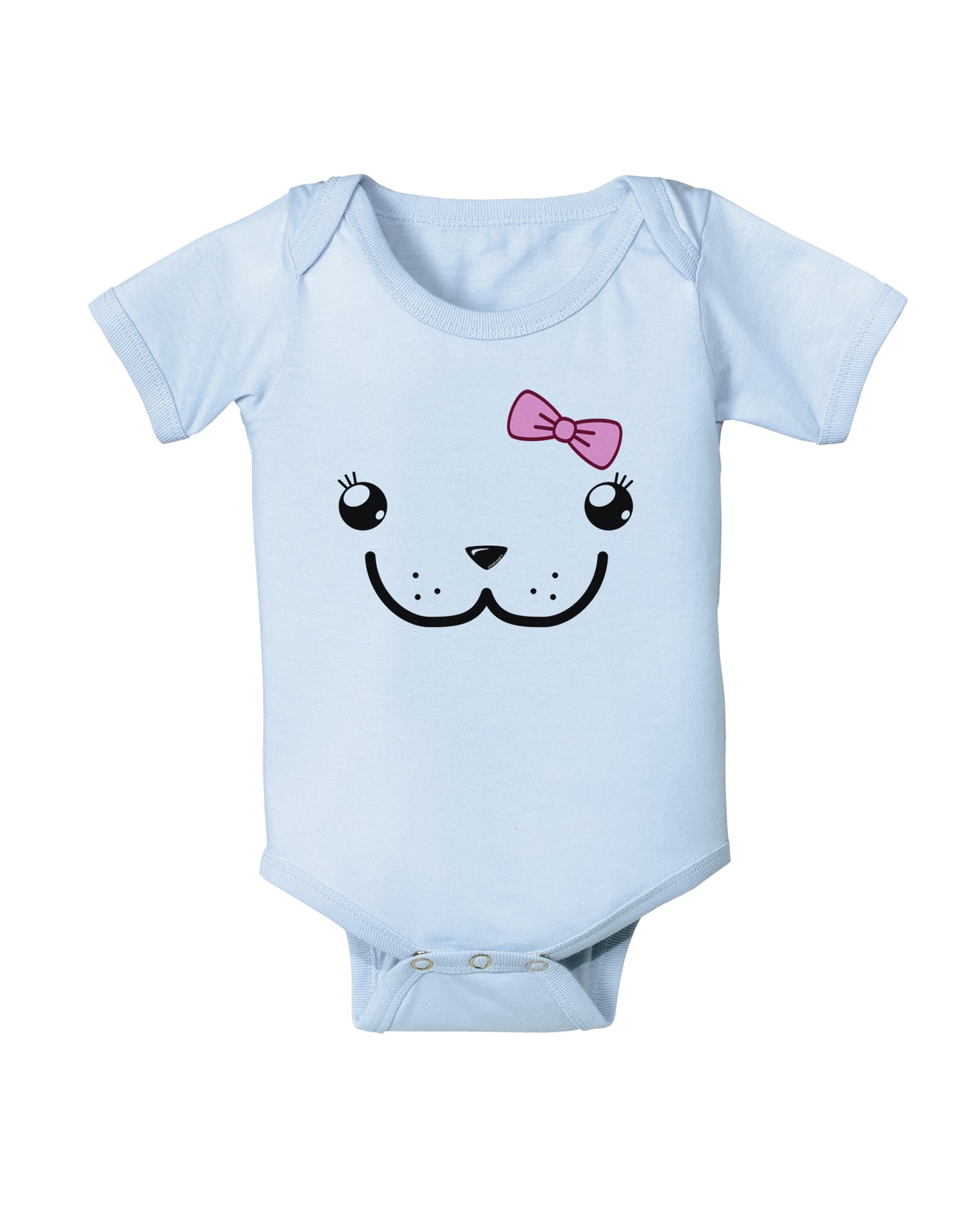 Kyu-T Face - Dewina Cute Girl Dugong Infant Onesie-TooLoud-Light-Blue-06-Months-Davson Sales