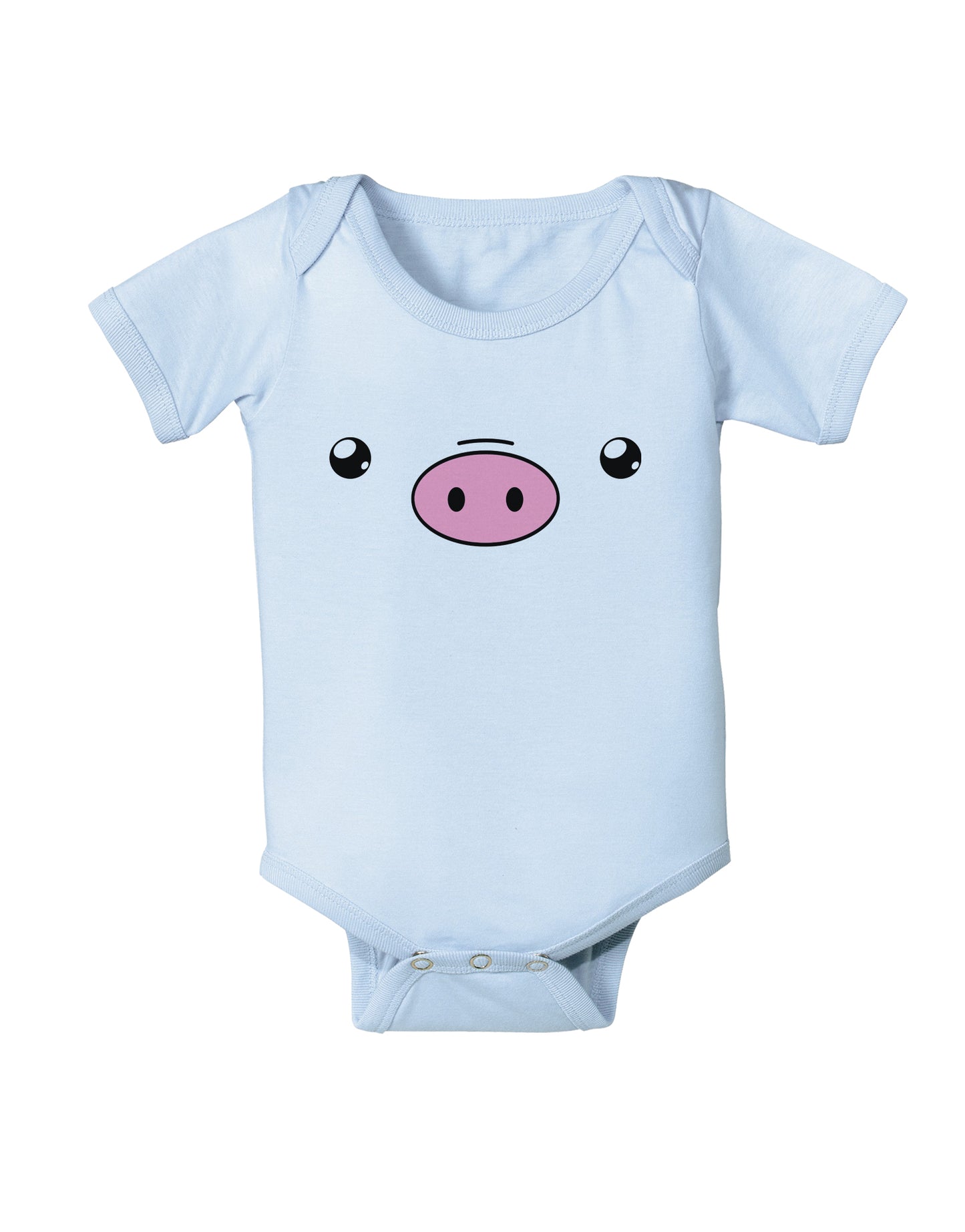 Kyu-T Face - Oinkz the Pig Infant Onesie-TooLoud-Light-Blue-06-Months-Davson Sales