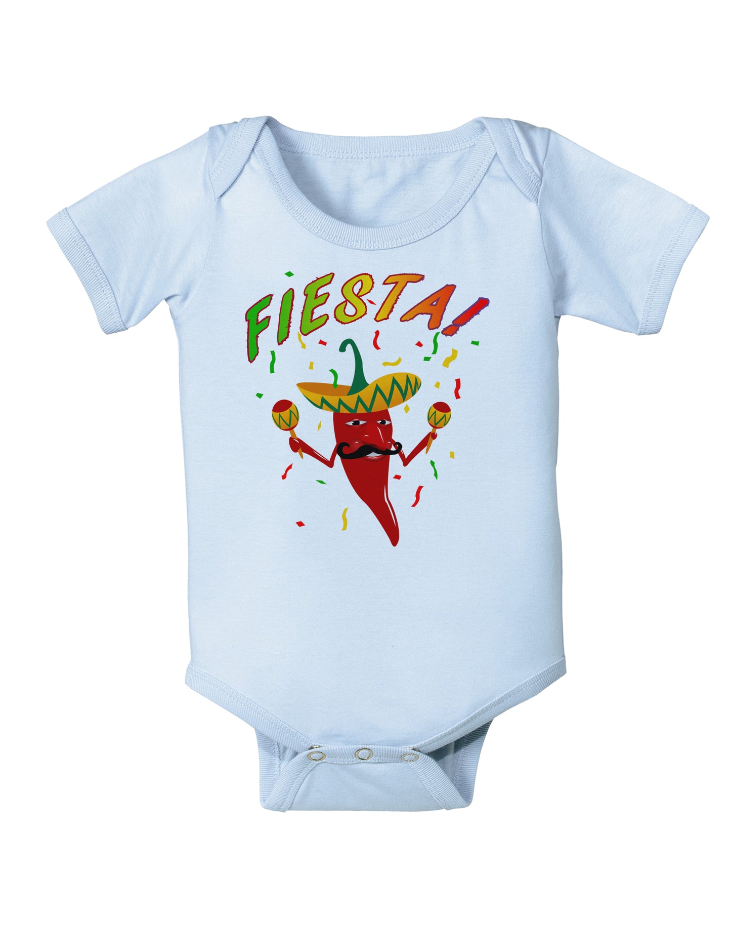 Chili Pepper de Fiesta Infant Onesie-TooLoud-Light-Blue-06-Months-Davson Sales