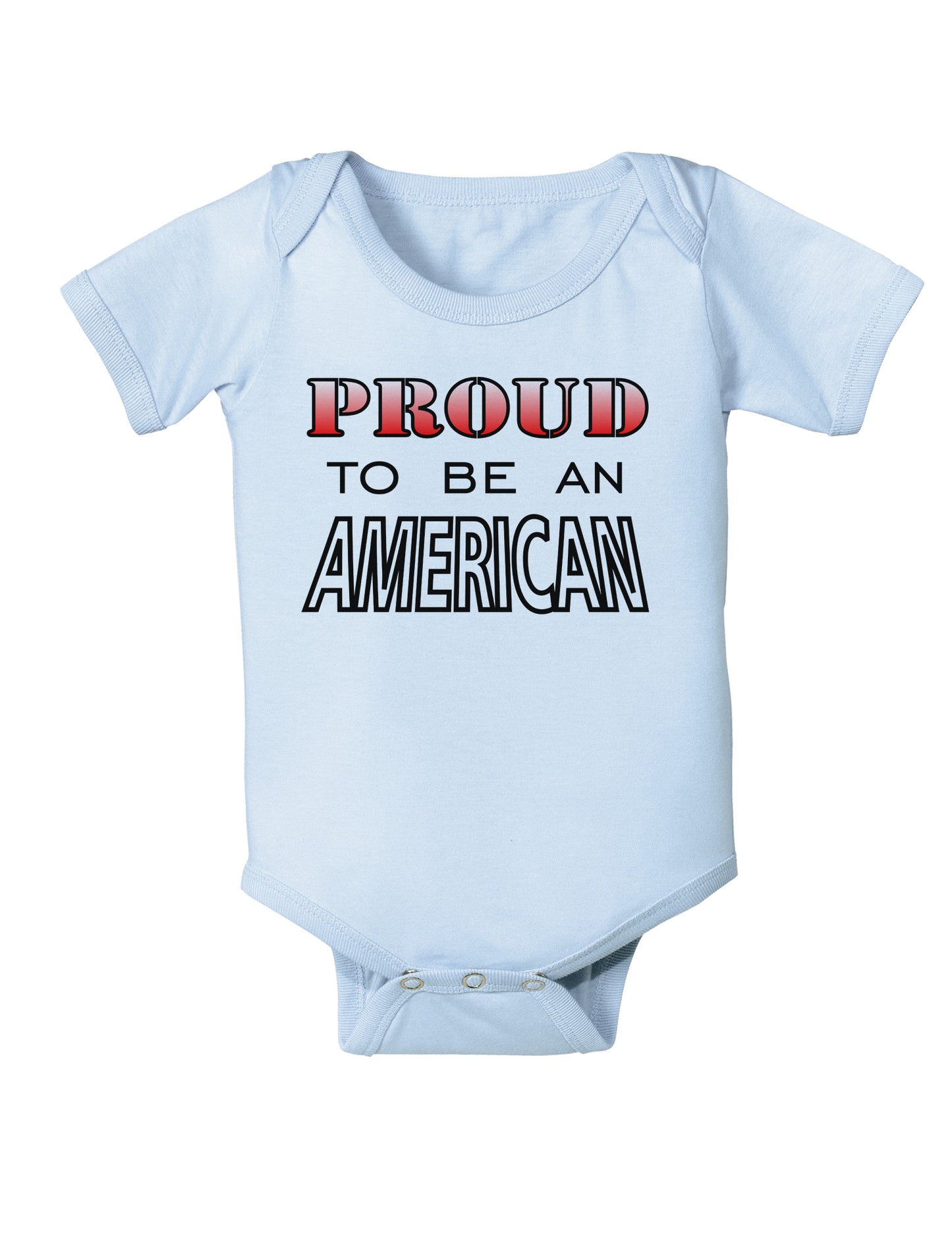 Proud to be an American Baby Bodysuit One Piece-Baby Romper-TooLoud-Light-Blue-06-Months-Davson Sales