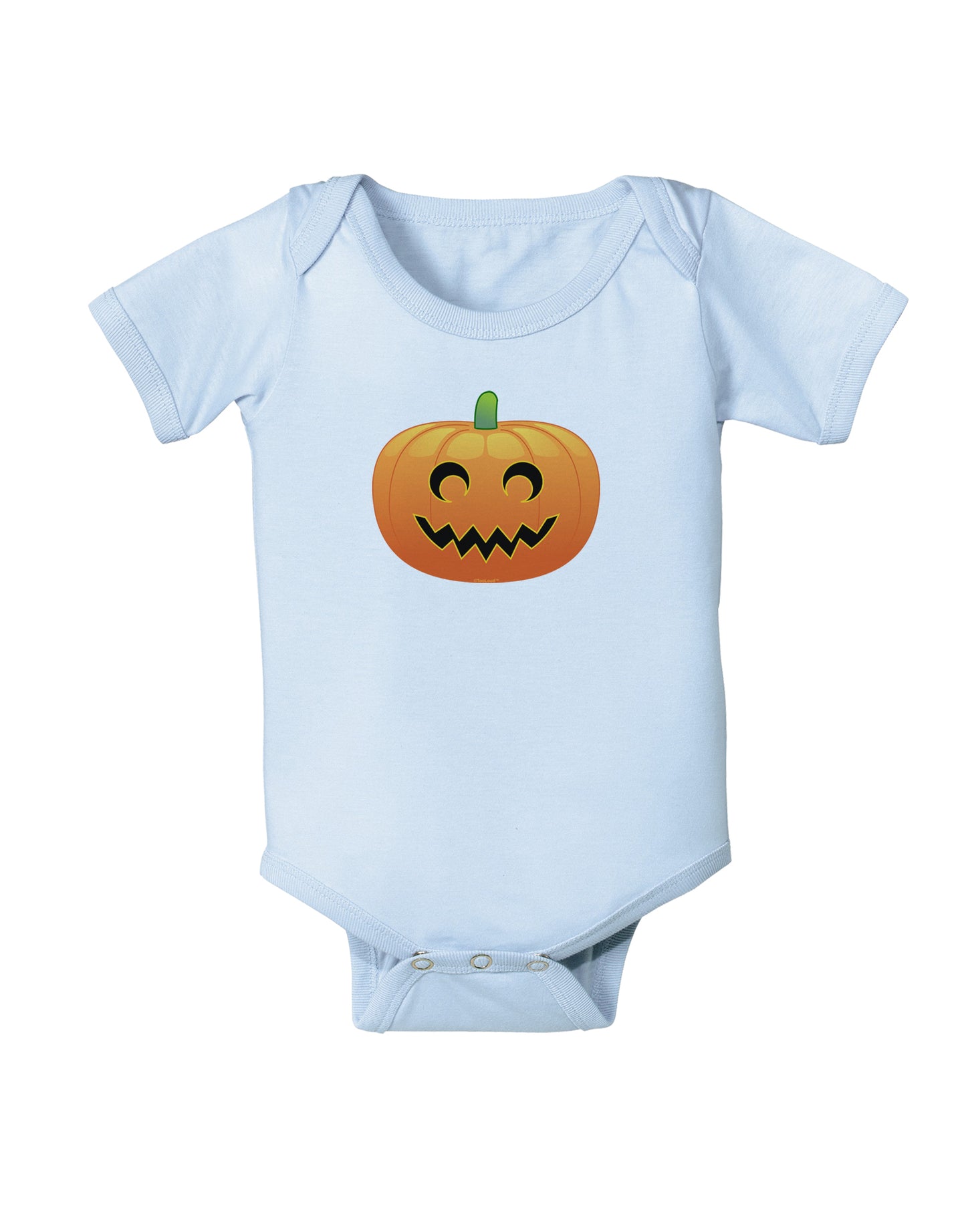 Jack-o-lantern Baby Bodysuit One Piece-Baby Romper-TooLoud-Light-Blue-06-Months-Davson Sales