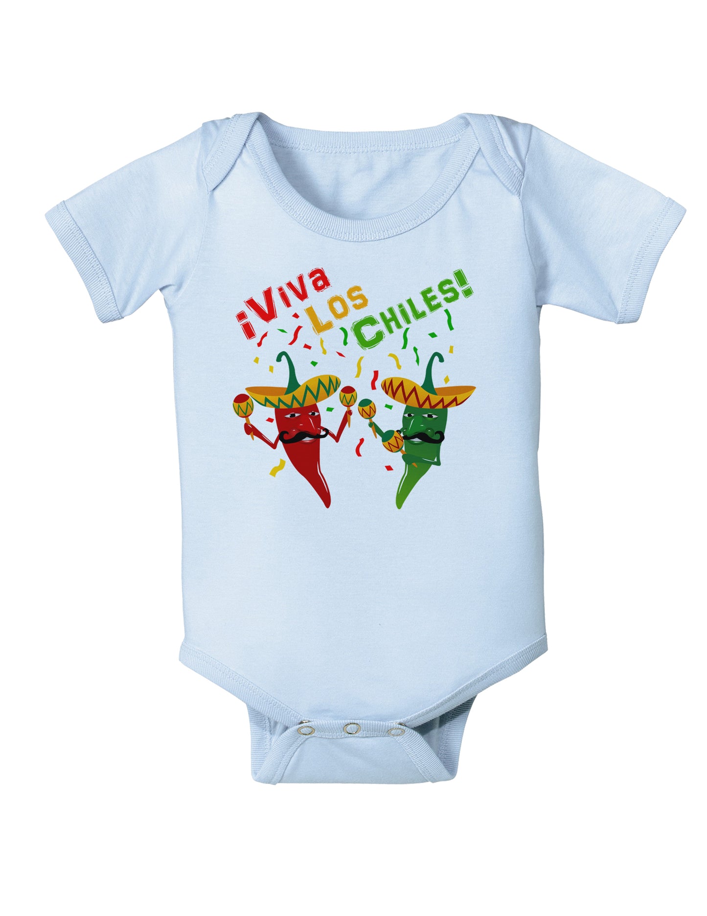 Viva Los Chiles Infant Onesie-TooLoud-Light-Blue-06-Months-Davson Sales