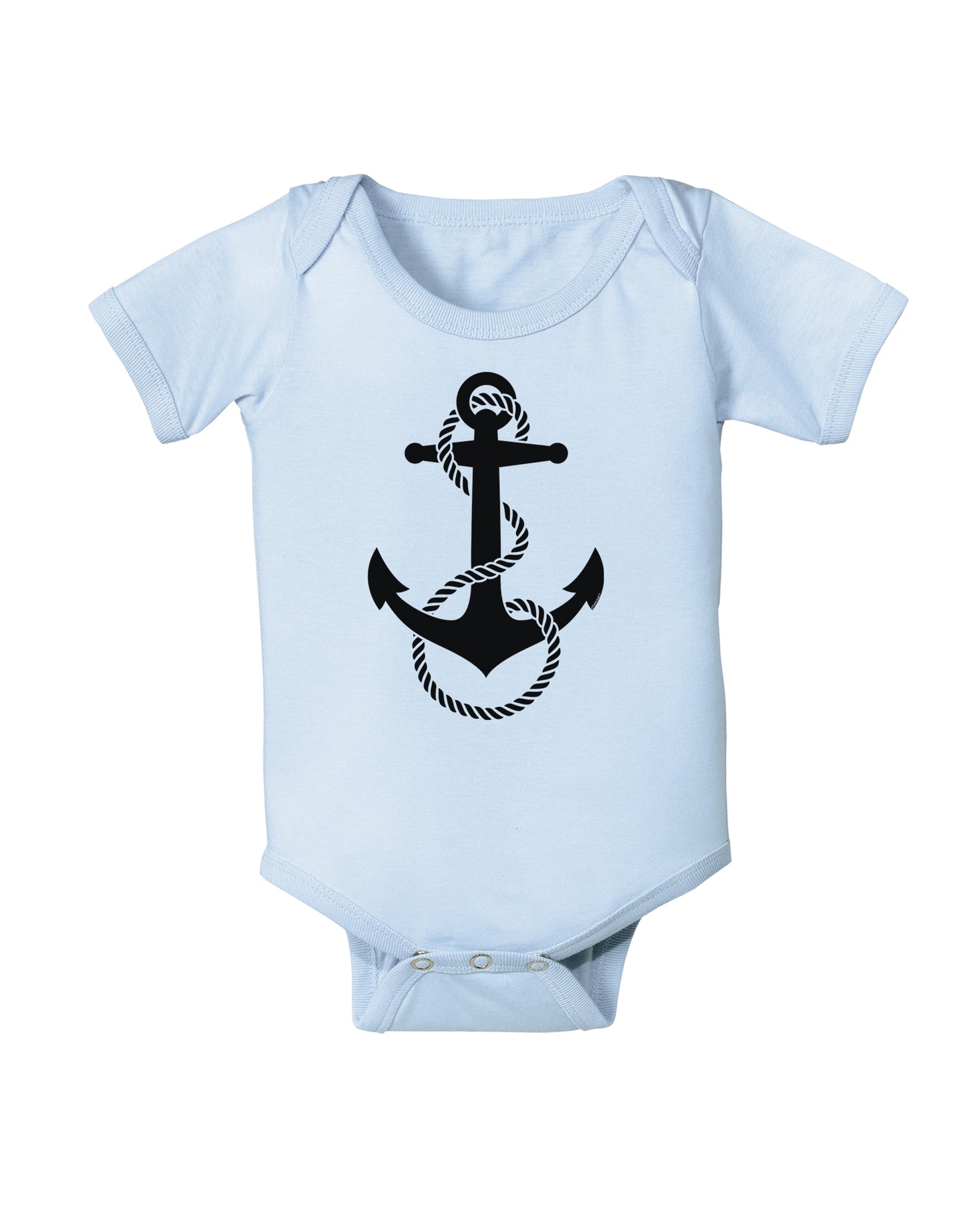 Nautical Sailor Rope Anchor Infant Onesie-TooLoud-Light-Blue-06-Months-Davson Sales