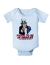 Uncle Sam Proud to be an American Baby Bodysuit One Piece-Baby Romper-TooLoud-Light-Blue-06-Months-Davson Sales