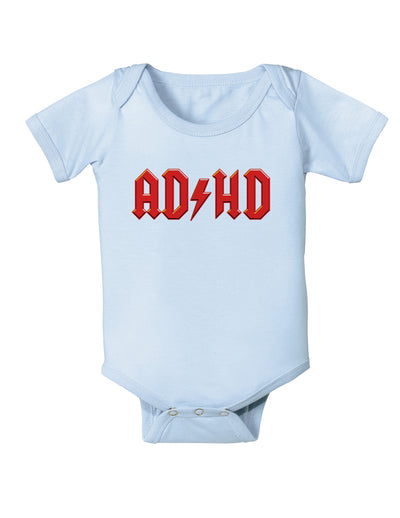 ADHD Lightning Bolt Rockstar Baby Bodysuit One Piece-Baby Romper-TooLoud-Light-Blue-06-Months-Davson Sales