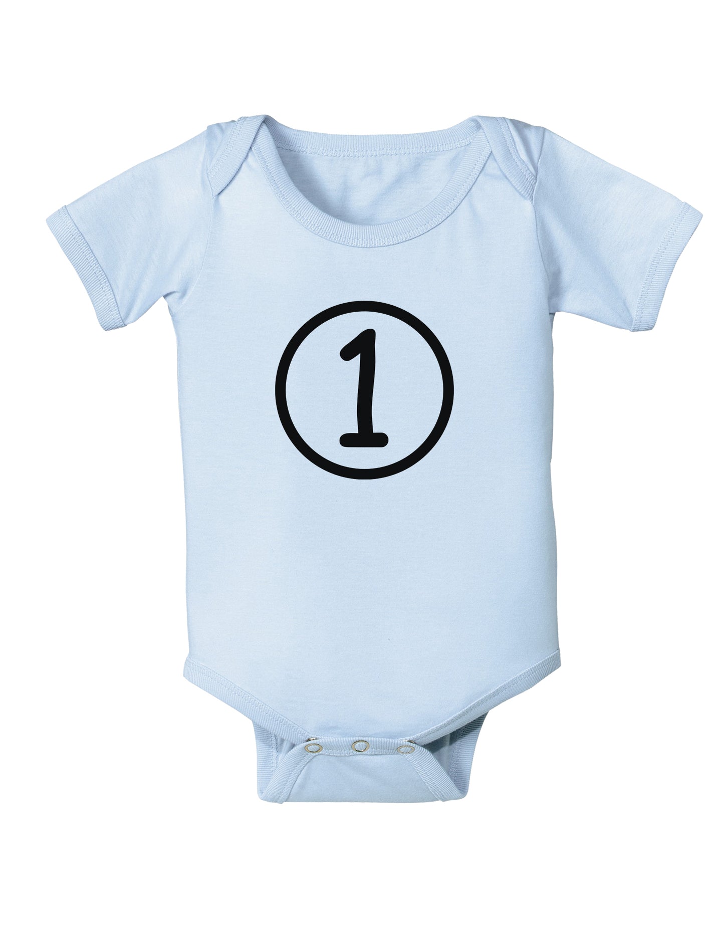 Infant's First Birthday 1 Baby Bodysuit One Piece-Baby Romper-TooLoud-Light-Blue-06-Months-Davson Sales