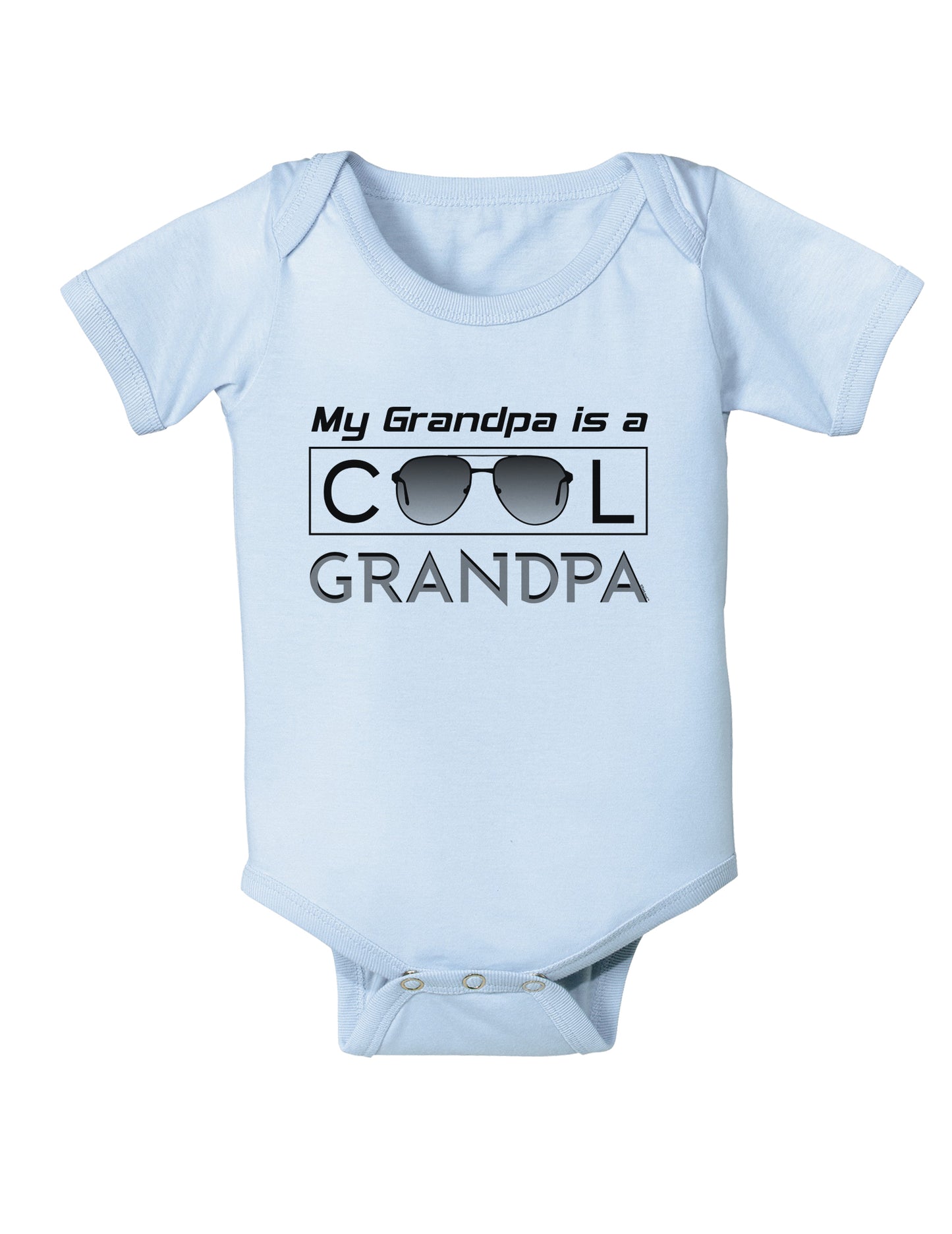My Grandpa is a Cool Grandpa Baby Bodysuit One Piece-Baby Romper-TooLoud-Light-Blue-06-Months-Davson Sales