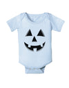 Happy Cute Jack O' Lantern Pumpkin Face Baby Bodysuit One Piece-Baby Romper-TooLoud-Light-Blue-06-Months-Davson Sales