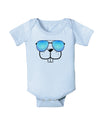 Kyu-T Face - Buckley Cool Sunglasses Infant Onesie-TooLoud-Light-Blue-06-Months-Davson Sales