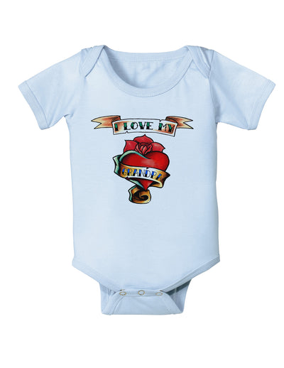 Tattoo Heart I Love My Grandpa Baby Bodysuit One Piece-Baby Romper-TooLoud-Light-Blue-06-Months-Davson Sales