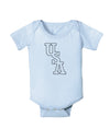 USA Text Baby Bodysuit One Piece-Baby Romper-TooLoud-Light-Blue-06-Months-Davson Sales