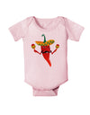 Red Hot Mexican Chili Pepper Baby Bodysuit One Piece-Baby Romper-TooLoud-Light-Pink-06-Months-Davson Sales