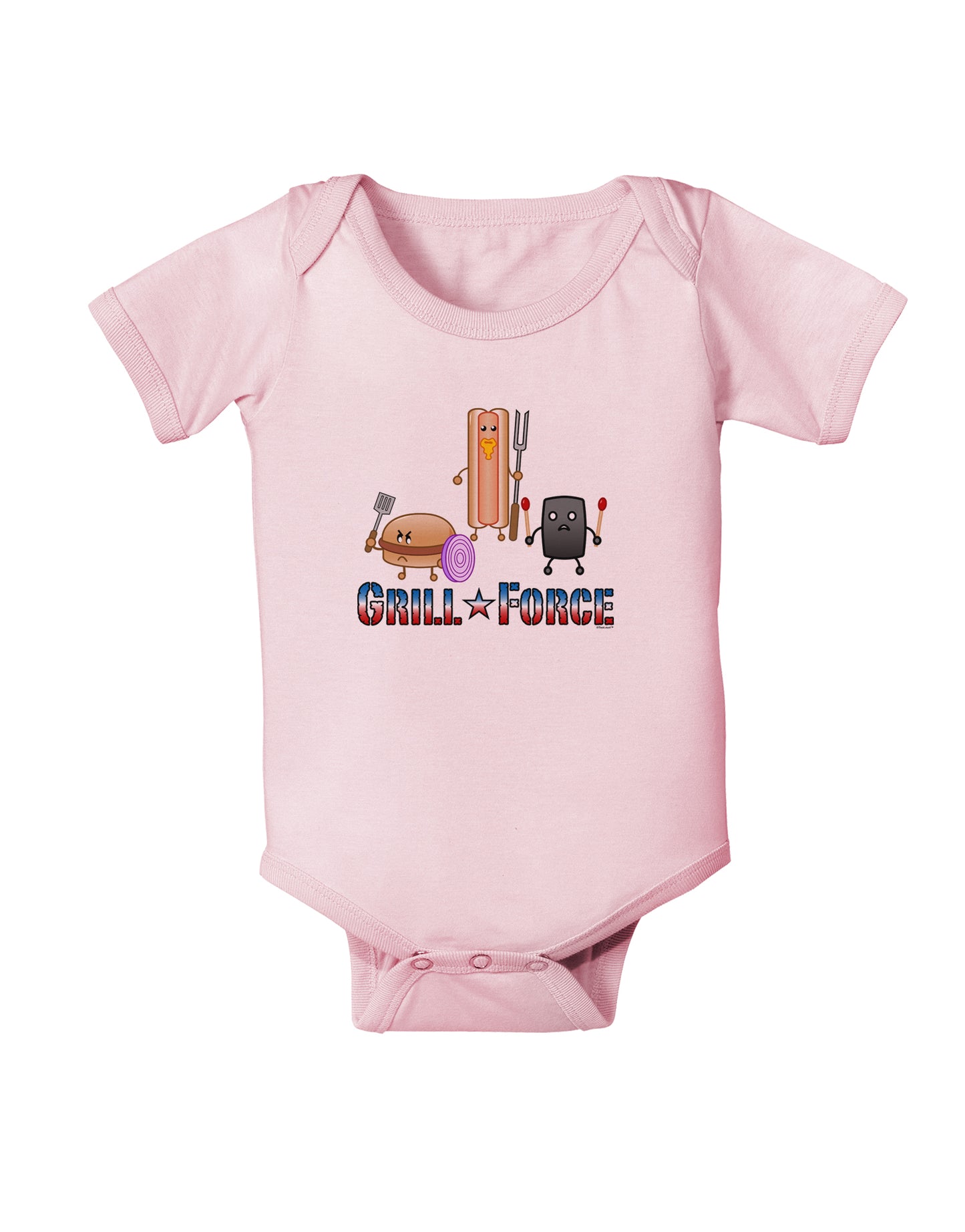 Grill Force Baby Bodysuit One Piece-Baby Romper-TooLoud-Light-Pink-06-Months-Davson Sales