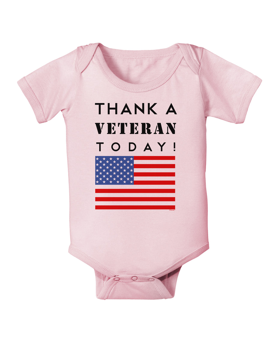 Thank a Veteran Today Baby Bodysuit One Piece-Baby Romper-TooLoud-White-06-Months-Davson Sales