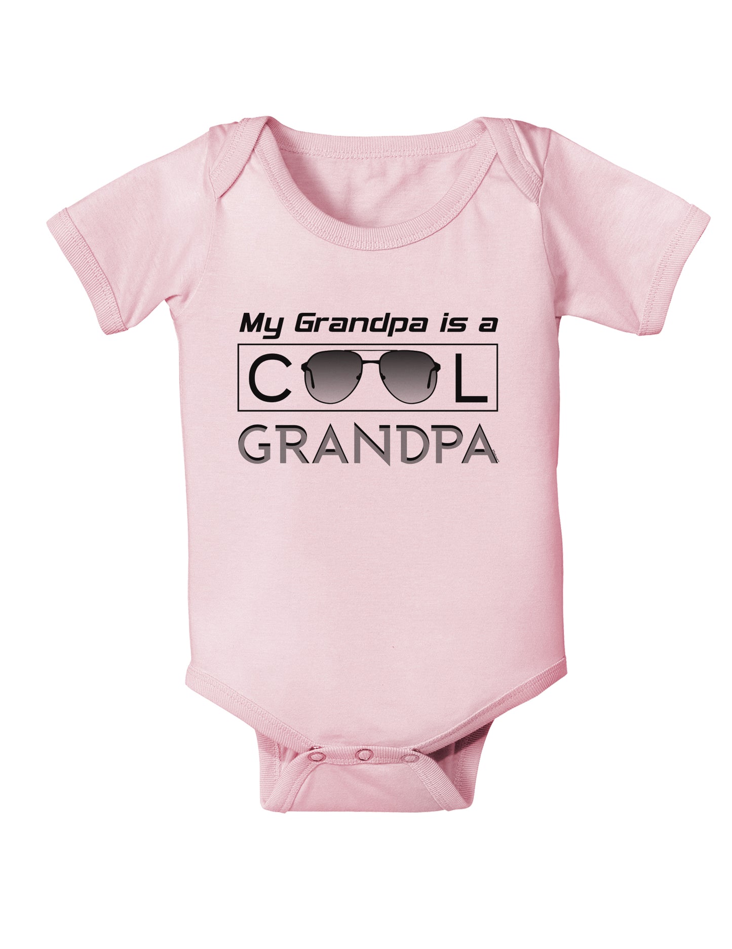 My Grandpa is a Cool Grandpa Baby Bodysuit One Piece-Baby Romper-TooLoud-Light-Pink-06-Months-Davson Sales