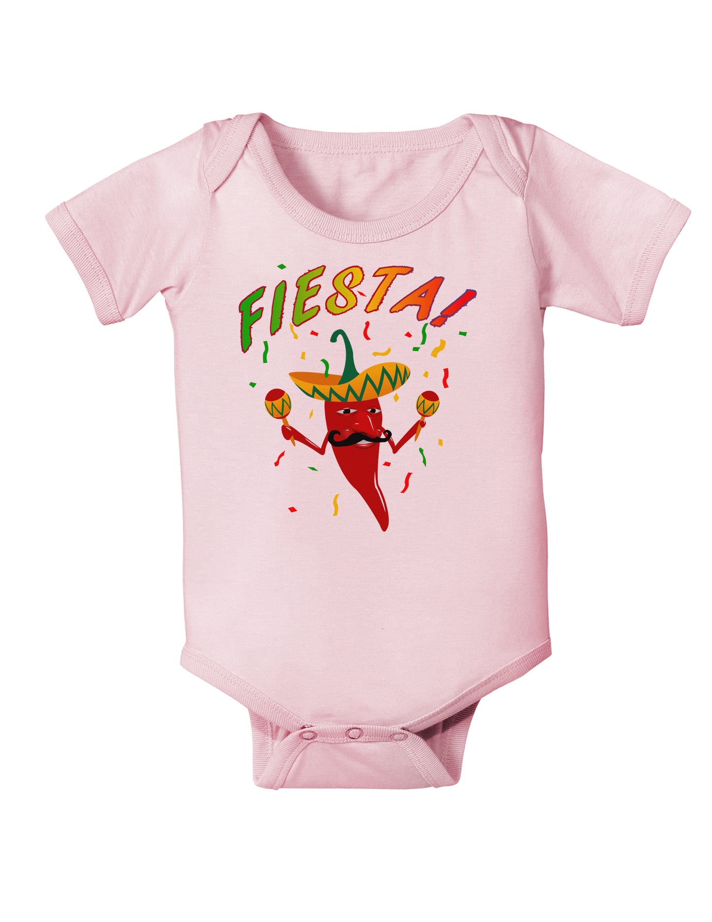 Chili Pepper de Fiesta Infant Onesie-TooLoud-Light-Pink-06-Months-Davson Sales