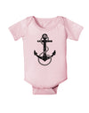 Distressed Nautical Sailor Rope Anchor Infant Onesie-TooLoud-Light-Pink-06-Months-Davson Sales